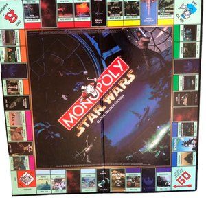 Classic Original Star Wars Trilogy Monopoly Board Game 1997  Vader Solo Leah